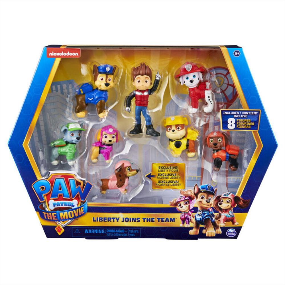 Set Paw Patrol Figuras Equipo De Liberty Patrulla