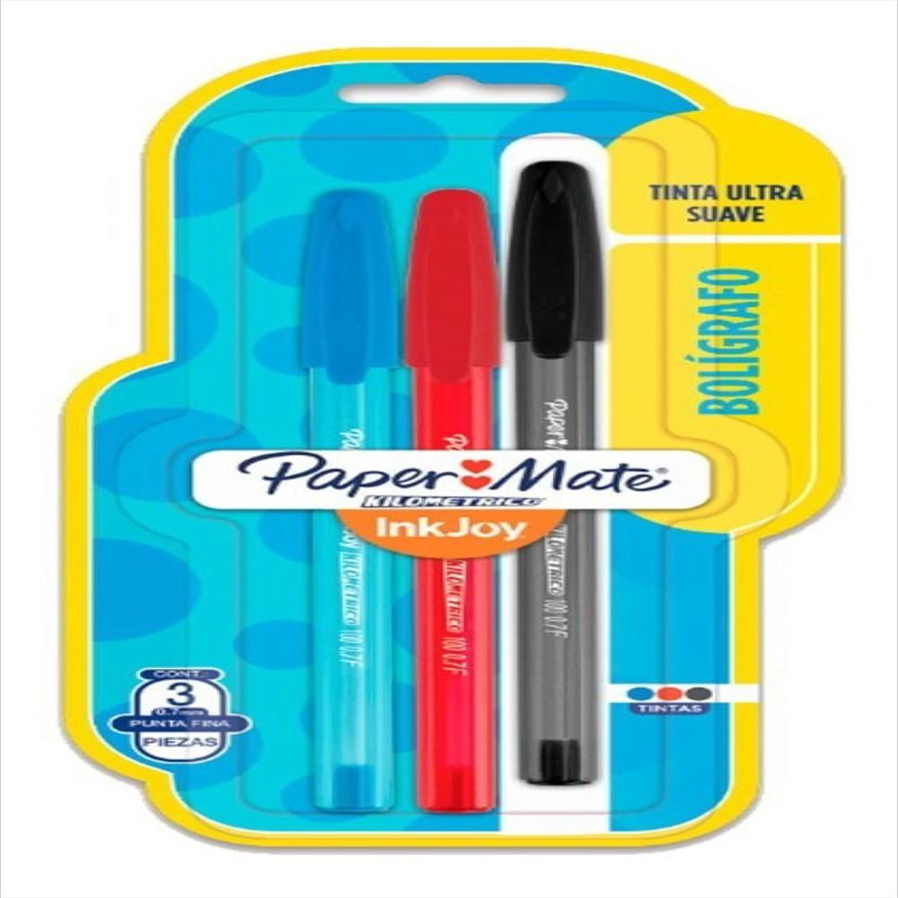 Pluma Lapicero Gel Paper Mate Punta Fina 3 Piezas