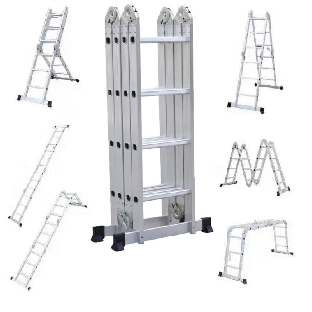 pasado Fortaleza ligero Escalera Multipropósito Plegable Aluminio 16 Pasos | Carulla