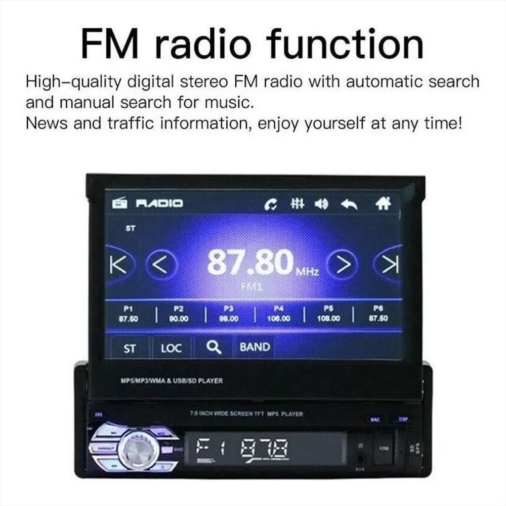 Radio Carro Pantalla Tactil 7 Pulgadas 1 Din Mirro