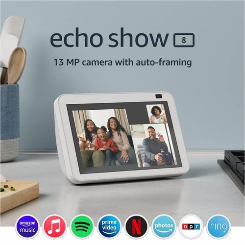 Amazon Echo Show 8 2Nd Gen Con Asistente Virtual Alexa, Pantalla Integrada De 8 Pulgadas 110V/240V