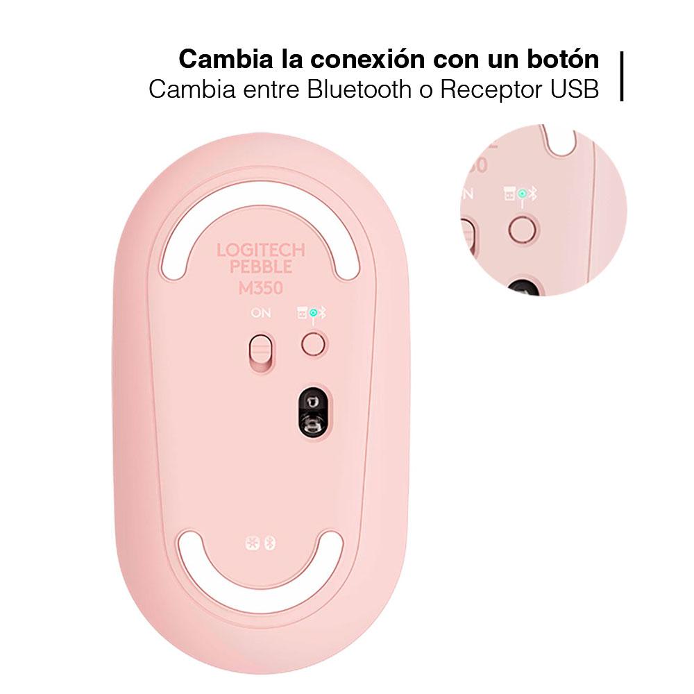 Mouse Inalámbrico Logitech M350 Bluetooth Receptor USB Blanc img #4