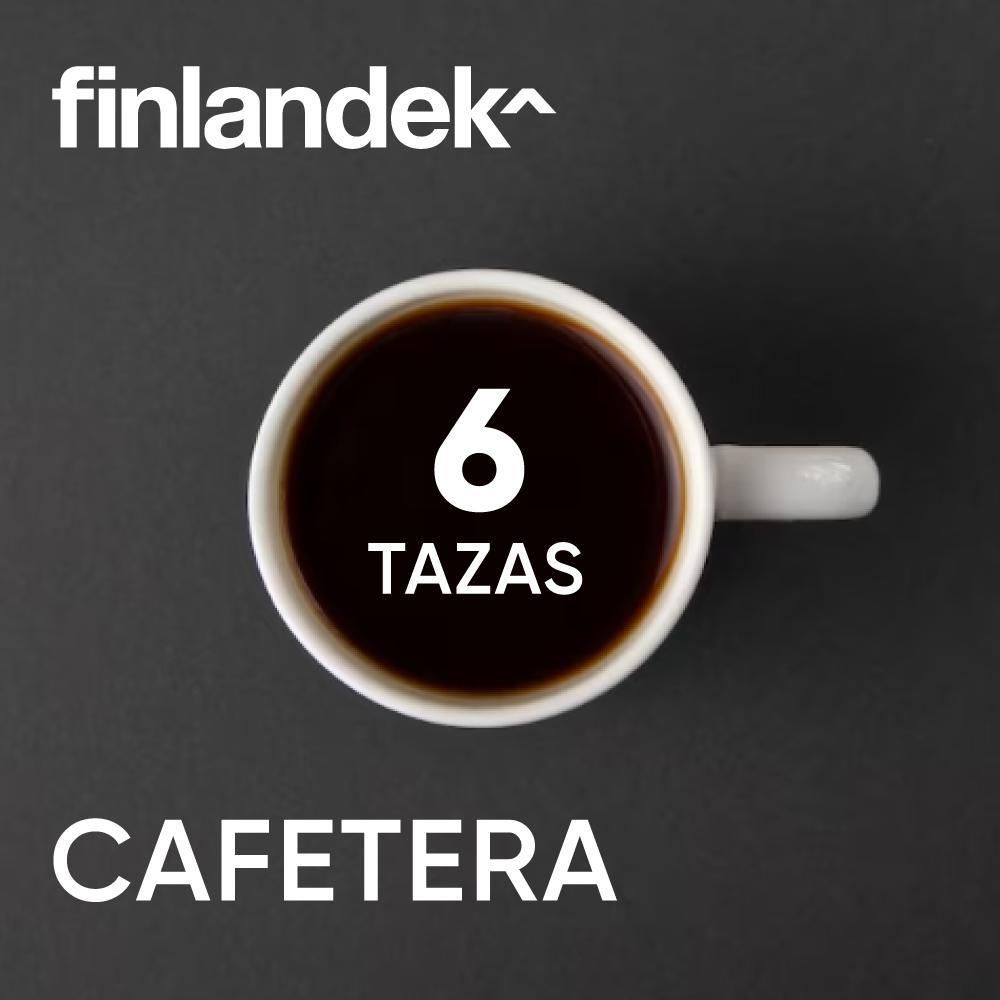 Cafetera 6 tazas negra FINLANDEK FI-CM219