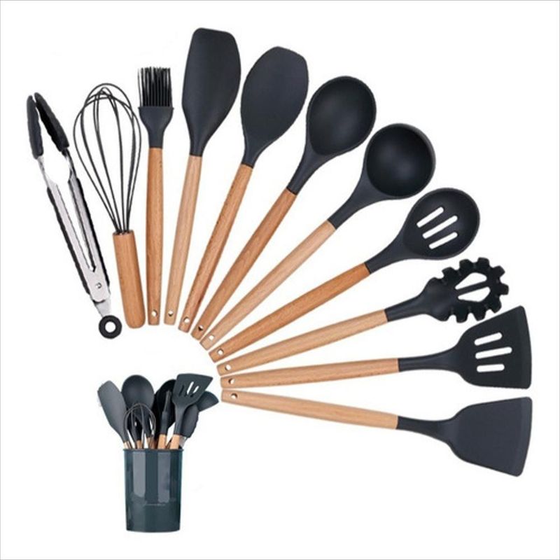 Set 12 Utensilios De Cocina Silicona