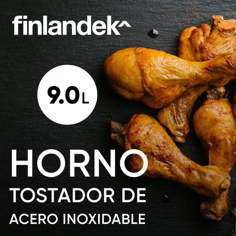 Horno tostador 9 Lt negro FINLANDEK FI-TO109