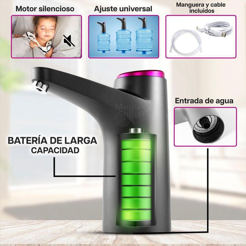 2 Dispensadores de agua eléctrico para botellón recargable