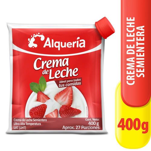 Crema Leche Semi Entera    ALQUERIA 400 gr
