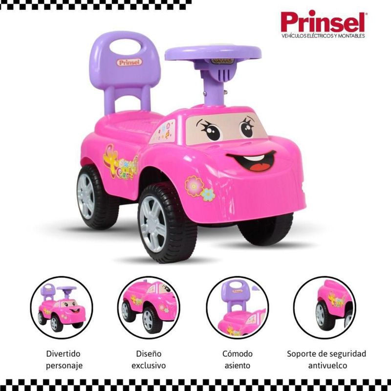 Carro Montable Para Ninos Correpasillos Mc Ride Rosado