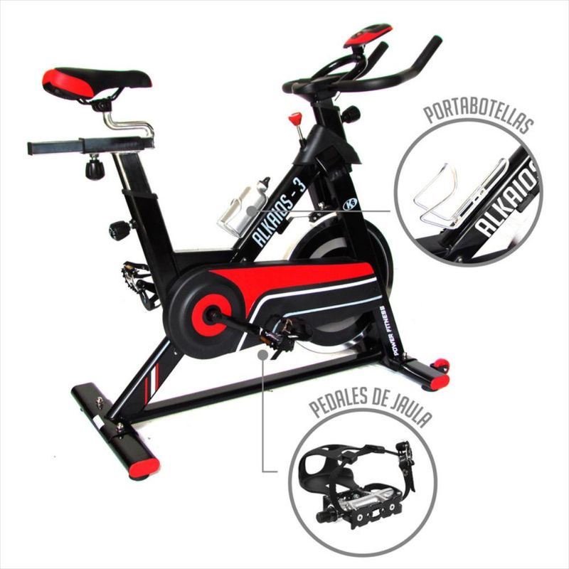 Bicicleta Estática Spinning De Correa Con Rueda De 18 Kg K6