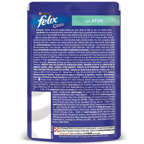 Alimento Húmedo Atún FELIX 85 gr