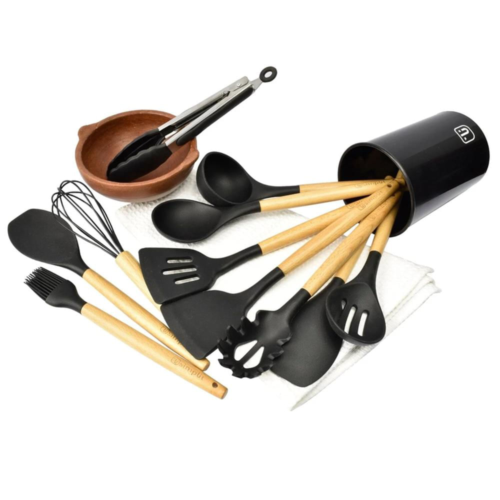 Set De Utensilios Cocina En Silicona X12 – Bodega Virtual Medellin