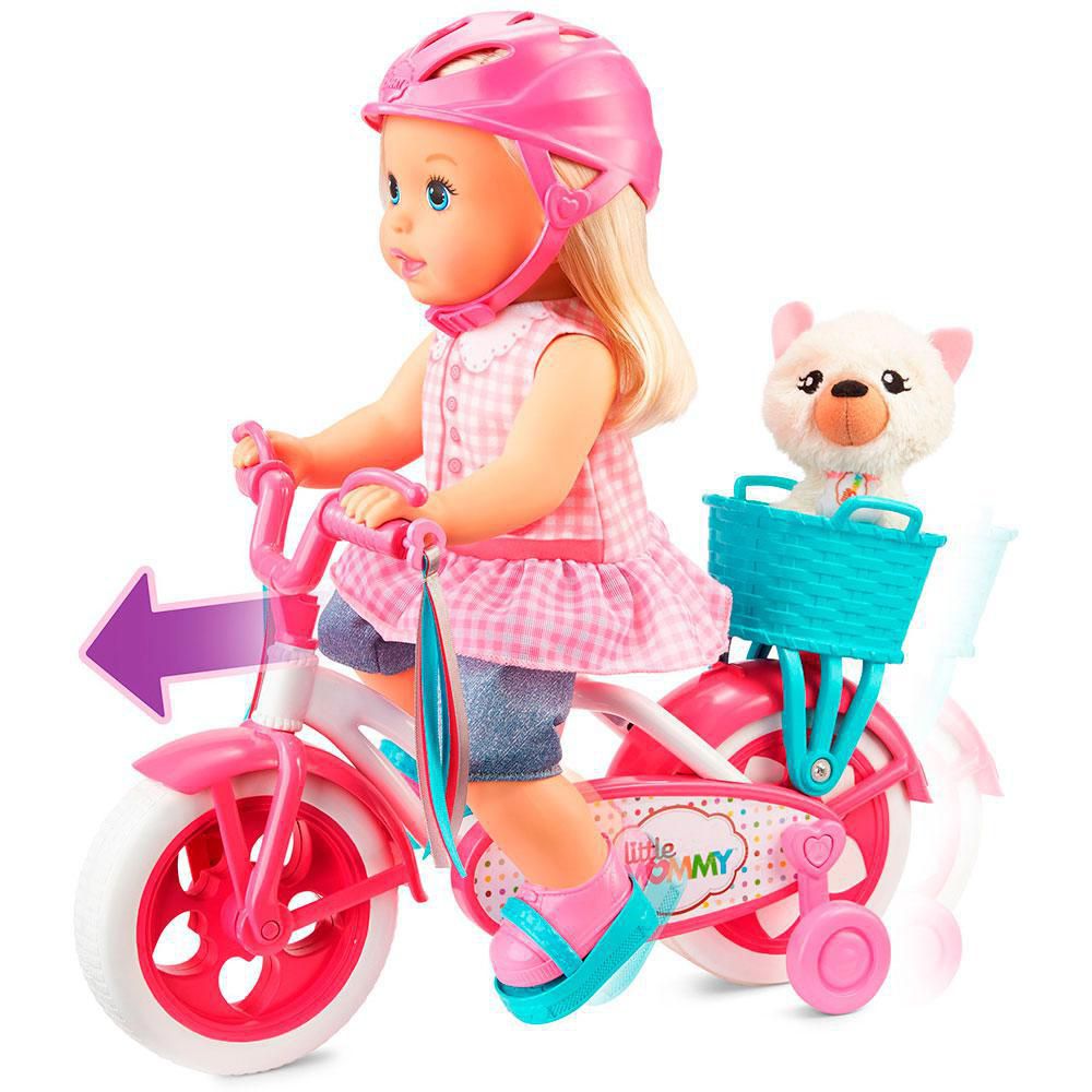 Muñeca en bicicleta little mommy on sale