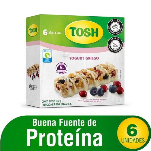 Barras Tosh Yogurt Proteina 16 TOSH 162 gr