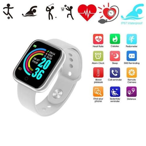 Reloj Inteligente Smartwatch D20 Bluetooth Sensor Pulso Cardiaco Blanco