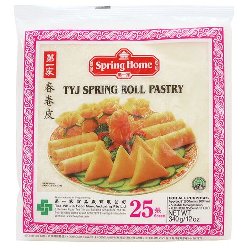 SPRING ROLL PASTRY X8 UNIDADES SPRING HOME 340 gr