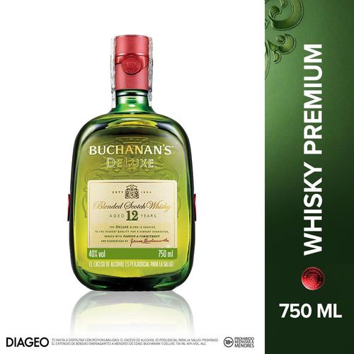 Whisky 12 Años Deluxe BUCHANAN S 750 ml