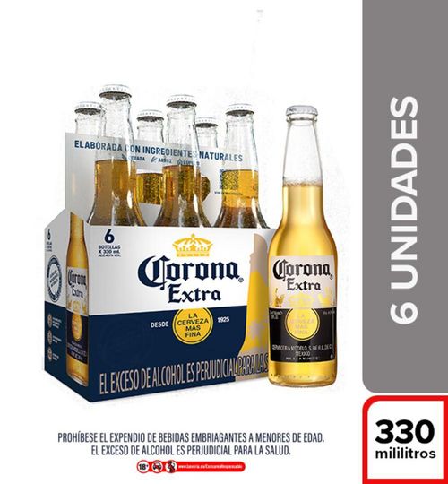 Sixpack Cerveza Corona CORONA 1980 ml