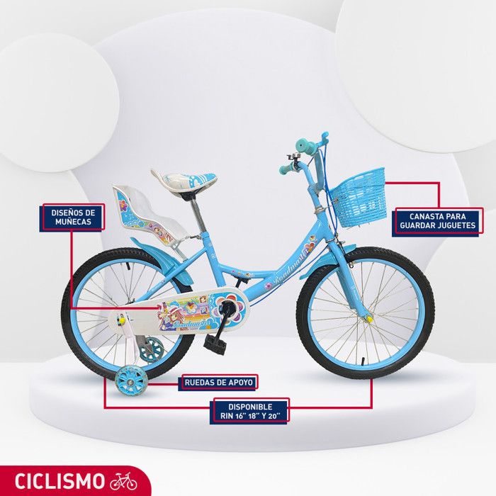 Bicicleta Infantil Roadmaster en Rin 16 18 y 20 Niños Verde