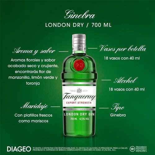 Ginebra London Dry TANQUERAY 700 ml