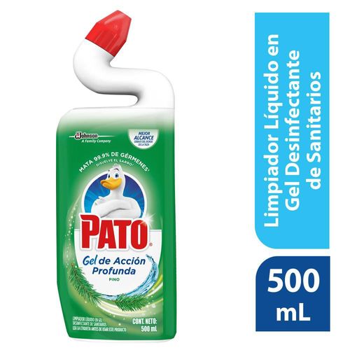 Limpiador Desinfectante Inodoro Gel Acción Profund PATO 500 ml