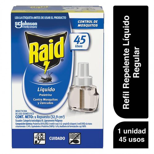 Repelente Líquido Para Insectos Voladores 1Rpto RAID 33 ml