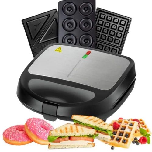 Sandwichera Waflera Y Donera Antiadherente Maquina 3 En 1