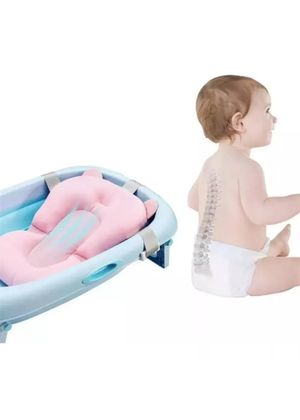 Malla Soporte Acolchada Para Tina Bañera De Bebe Ergonómica Rosa