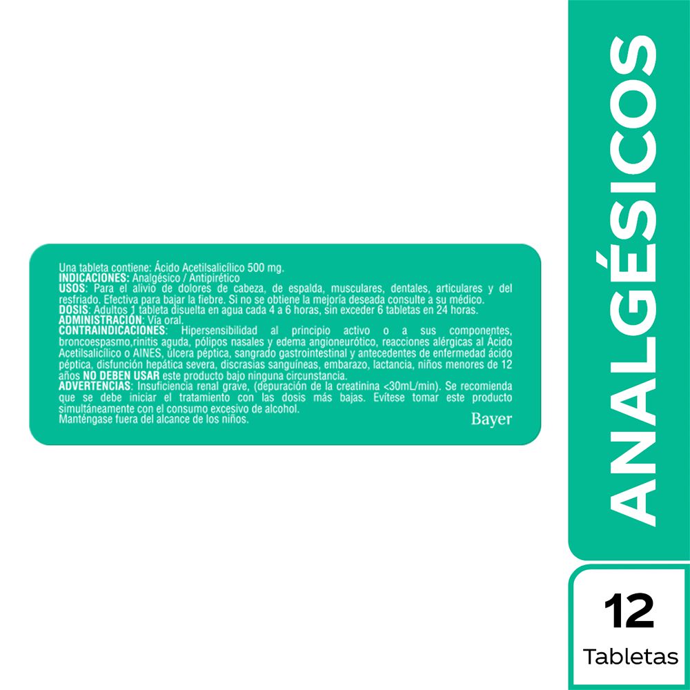 Efervescente ASPIRINA  (12 und) img #2