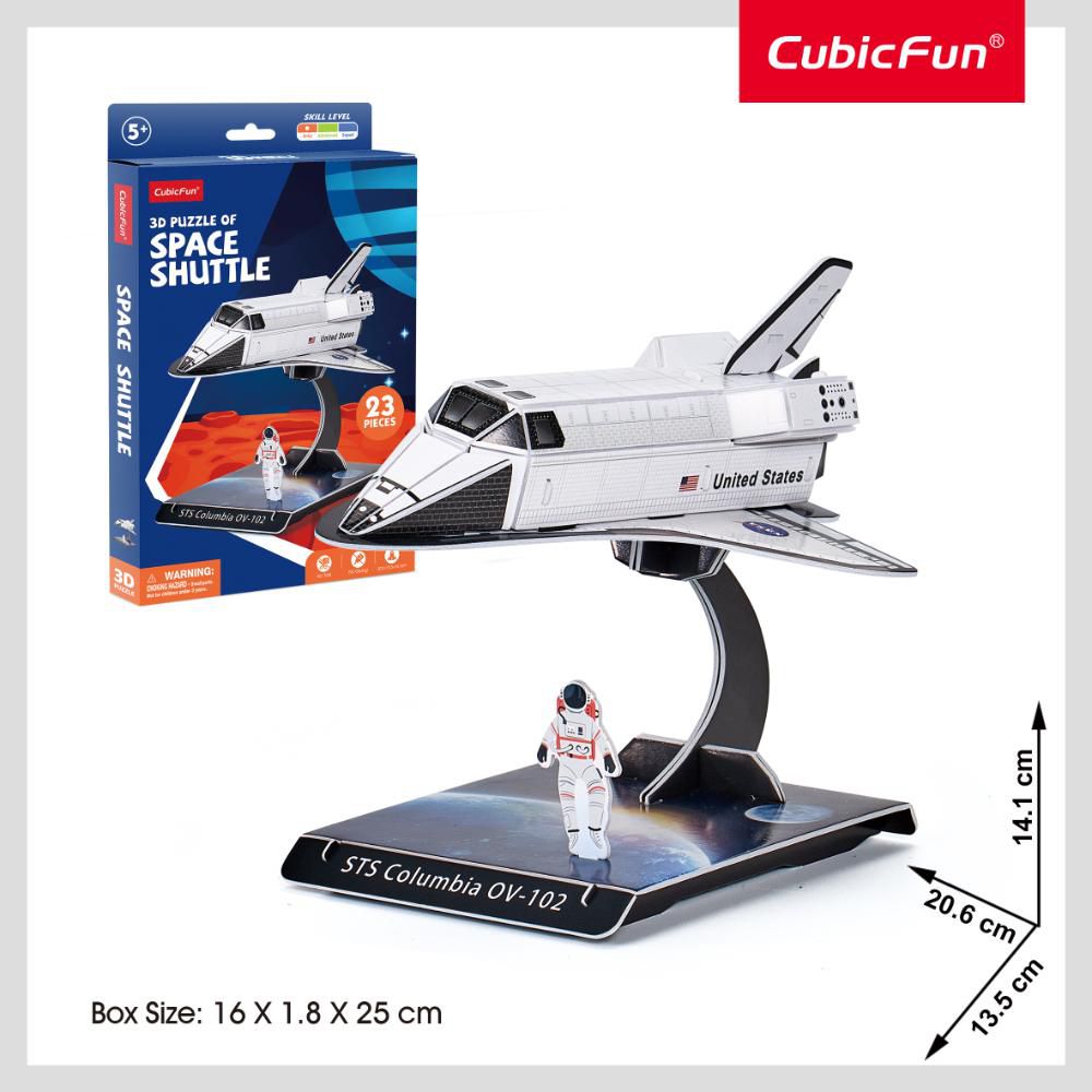 Rompecabezas 3D Space Shuttle Nasa 23 Piezas Nivel Inicial Cubic Fun ZURU INC img #2