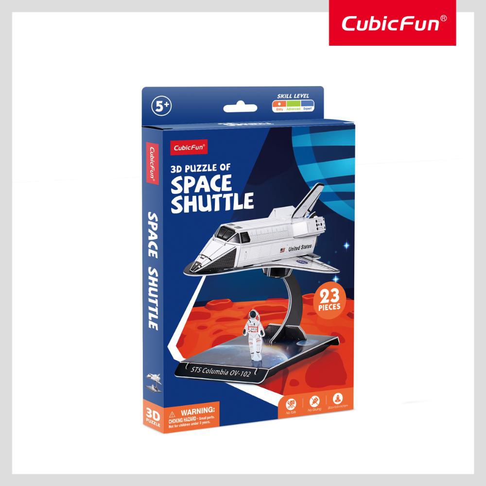 Rompecabezas 3D Space Shuttle Nasa 23 Piezas Nivel Inicial Cubic Fun ZURU INC img #3