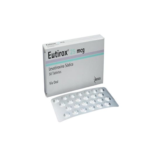 Eutirox Levotiroxina Sodica 25 Ag Caj 50 Tab 1 U