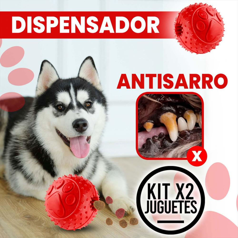 2 Juguetes Para Perros Grandes Pelota Dispensador Carulla