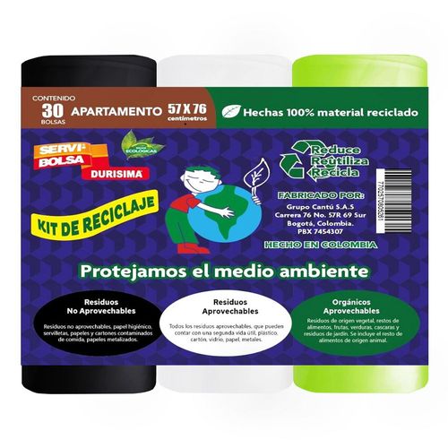 Kit Bolsa Reciclaje SERVIBOLSA bolsa tipo apartamento