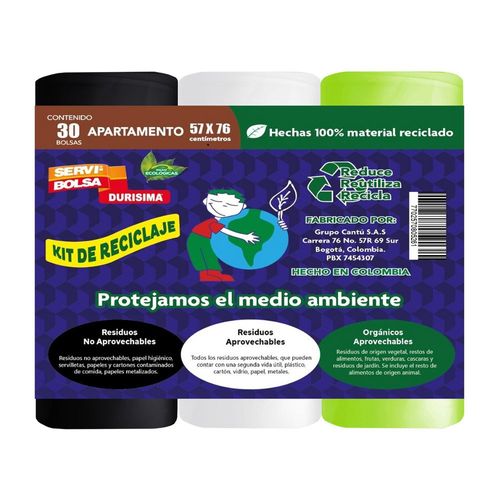 Kit Bolsa Reciclaje SERVIBOLSA bolsa tipo apartamento