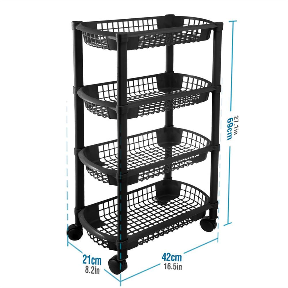 Canastilla Plastica Rectangular Multiusos 4 Niveles Marca Mq img #3