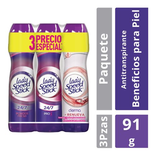 Desodorante LADY SPEED STICK Derma + Vitamina E Aerosol Mujer (273  gr)