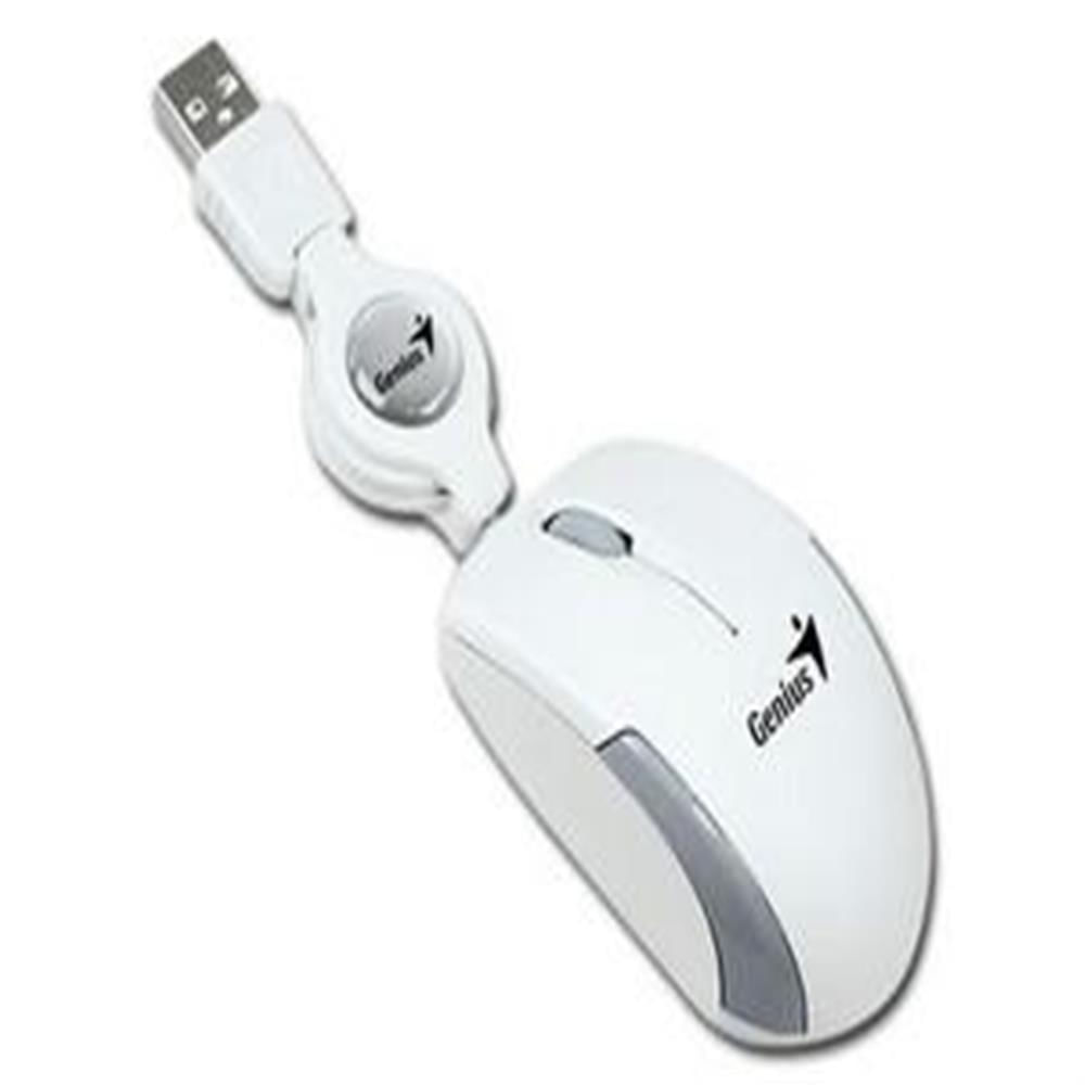 Mouse Micro Retractil Genius Usb Blanco img #3