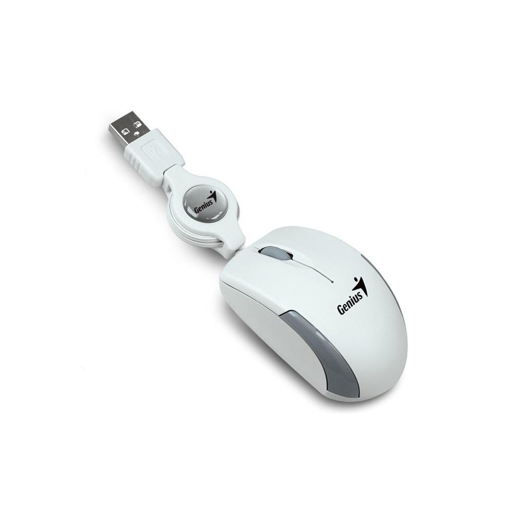 Mouse Micro Retractil Genius Usb Blanco img #1