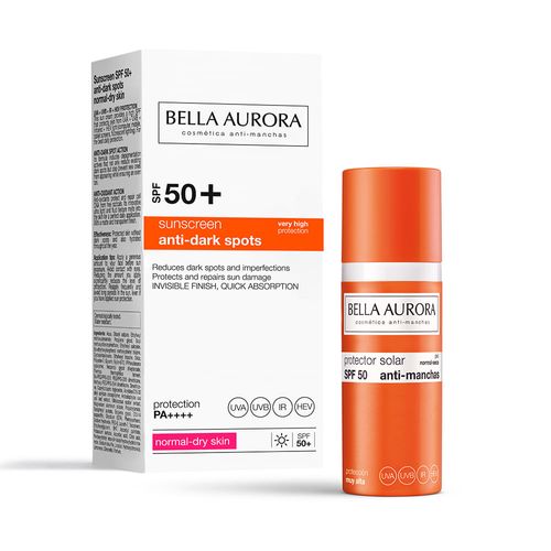 Protector solar antimanchas SPF50+ piel normal a seca -Bella Aurora