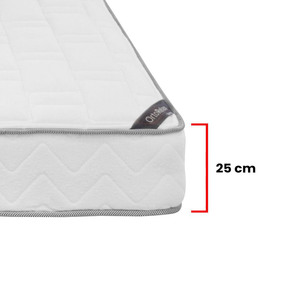 Colchón SPRING Doble (140 x 190 cm) ORTX Resortado Semisuave Protector + Almohadas img #7