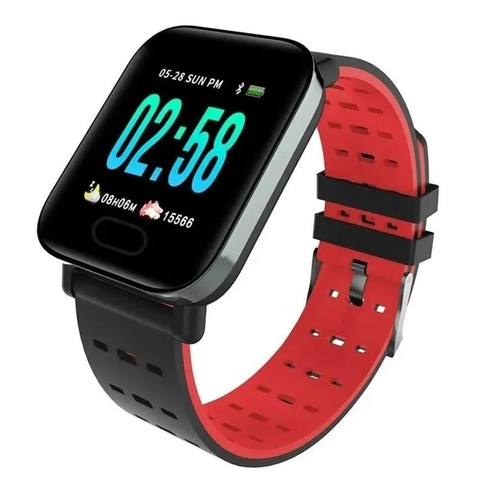 Reloj Inteligente A6 Rojo Smartwatch Deportivo Res Carulla