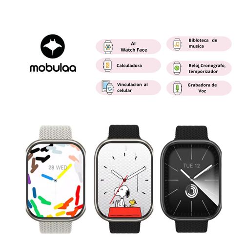 Reloj Inteligente Smartwatch H9 Plus Pantalla 2.02 Amoled Blanco