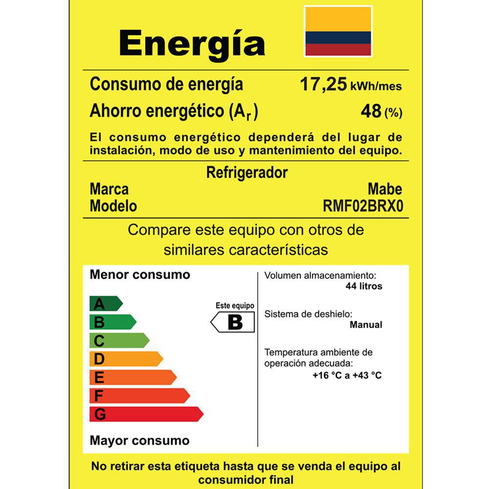 Nevera Minibar MABE   45 Litros  RMF02BRX0 img #6