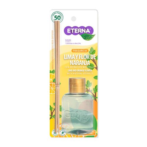 Ambientador ETERNA varitas lima y flor de naranja (80  ml)