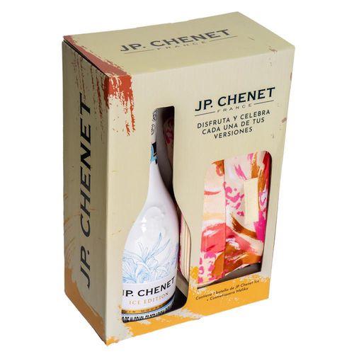 Vino espumoso JP CHENET ice + cosmetiquera Mélika regalo Blended (750  ml)