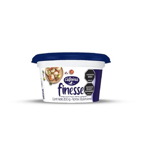 Queso Crema  FINESSE Vaso (200  gr)