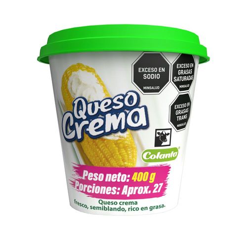 Queso crema COLANTA fresco semiblando  (400  gr)