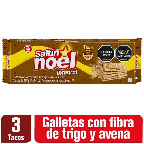 Galletas SALTIN NOEL Doble fibra x3 tacos (415  gr)