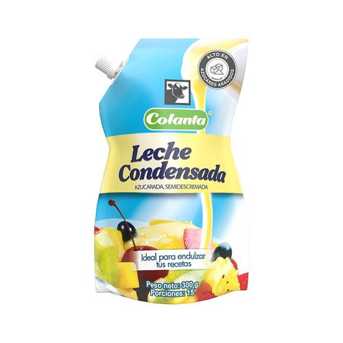 Leche condensada COLANTA azucarada descremada doy pack (300  gr)