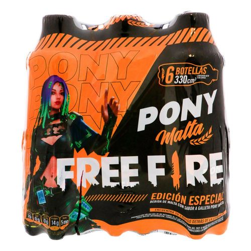 Bebida PONY MALTA Malta Sixpack. (1980  ml)